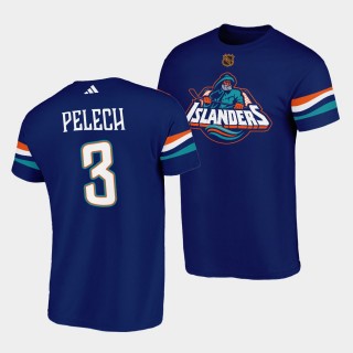 Adam Pelech #3 New York Islanders Reverse Retro 2.0 Special Edition Navy T-Shirt