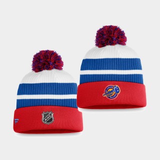 2020-21 St. Louis Blues Red 2021 Special Edition Throwback Pom Cuffed Knit Hat
