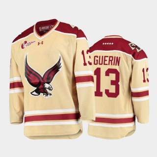 2021-22 Boston College Eagles Bill Guerin Alternate Beige Hockey Jersey