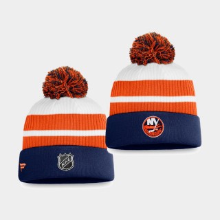2020-21 New York Islanders Orange 2021 Special Edition Throwback Pom Cuffed Knit Hat