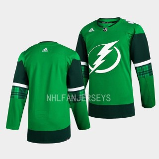 Tampa Bay Lightning 2023 St. Patricks Day Primegreen Authentic Green Jersey Men