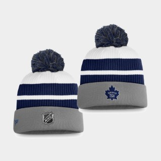 2020-21 Toronto Maple Leafs Blue 2021 Special Edition Throwback Pom Cuffed Knit Hat