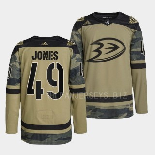 Military Appreciation Night Max Jones Anaheim Ducks Camo #49 Warmup Jersey 2022