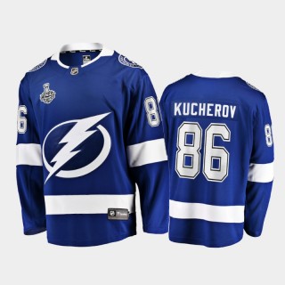 Men Tampa Bay Lightning Nikita Kucherov #86 2021 Stanley Cup Final Blue Home Jersey