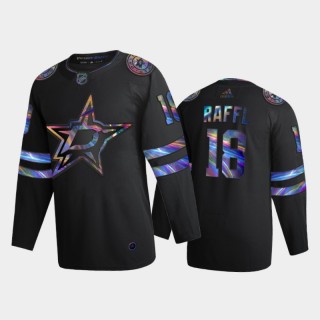 2021-22 Stars Jersey Michael Raffl Iridescent Holographic Black Uniform