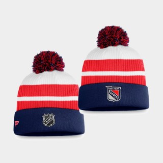 2020-21 New York Rangers Navy 2021 Special Edition Throwback Pom Cuffed Knit Hat