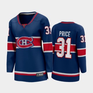 2020-21 Women's Montreal Canadiens Carey Price #31 Reverse Retro Special Edition Breakaway Player Jersey - Blue