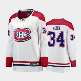 2020-21 Women's Montreal Canadiens Jake Allen #34 Away Breakaway Player Jersey - White