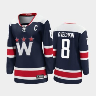 2020-21 Women's Washington Capitals Alexander Ovechkin #8 Alternate Premier Player Jersey - Navy