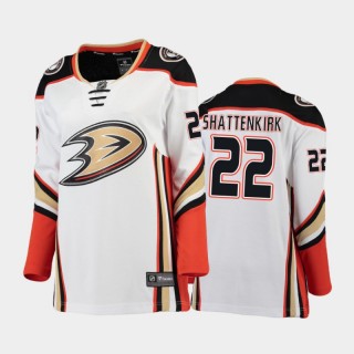 2020-21 Women's Anaheim Ducks Kevin Shattenkirk #22 Away Breakaway Player Jersey - White
