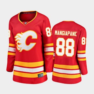 2020-21 Women's Calgary Flames Andrew Mangiapane #88 Home Premier Breakaway Jersey - Red