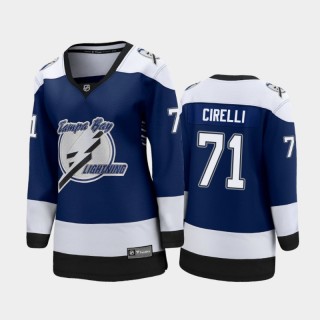 2021 Women Tampa Bay Lightning Anthony Cirelli #71 Special Edition Jersey - Blue