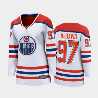 2020-21 Women's Edmonton Oilers Connor McDavid #97 Reverse Retro Special Edition Breakaway Player Jersey - Blue