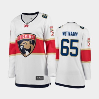 2020-21 Women's Florida Panthers Markus Nutivaara #65 Away Breakaway Player Jersey - White