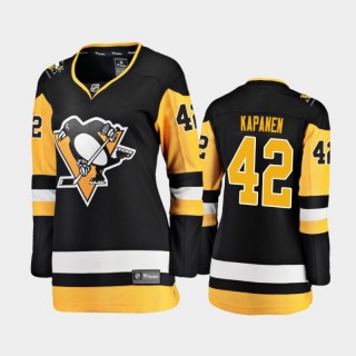 2020-21 Women's Pittsburgh Penguins Kasperi Kapanen #42 Home Breakaway Player Jersey - Black