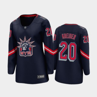 2020-21 Women's New York Rangers Chris Kreider #20 Reverse Retro Special Edition Breakaway Player Jersey - Blue