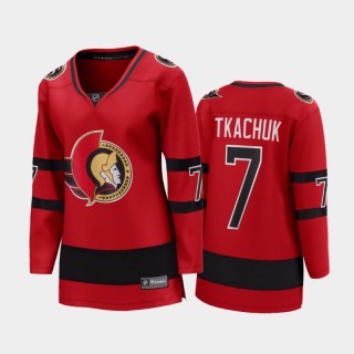 2020-21 Women's Ottawa Senators Brady Tkachuk #7 Reverse Retro Special Edition Breakaway Player Jersey - Red