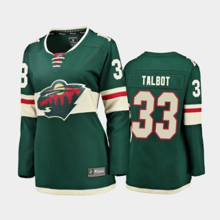 2020-21 Women's Minnesota Wild Cam Talbot #33 Home Breakaway Player Jersey - Green